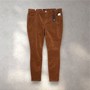 KUT From The Kloth Women’s Size 18 Mia Toothpick Skinny Pants Brown Corduroy
